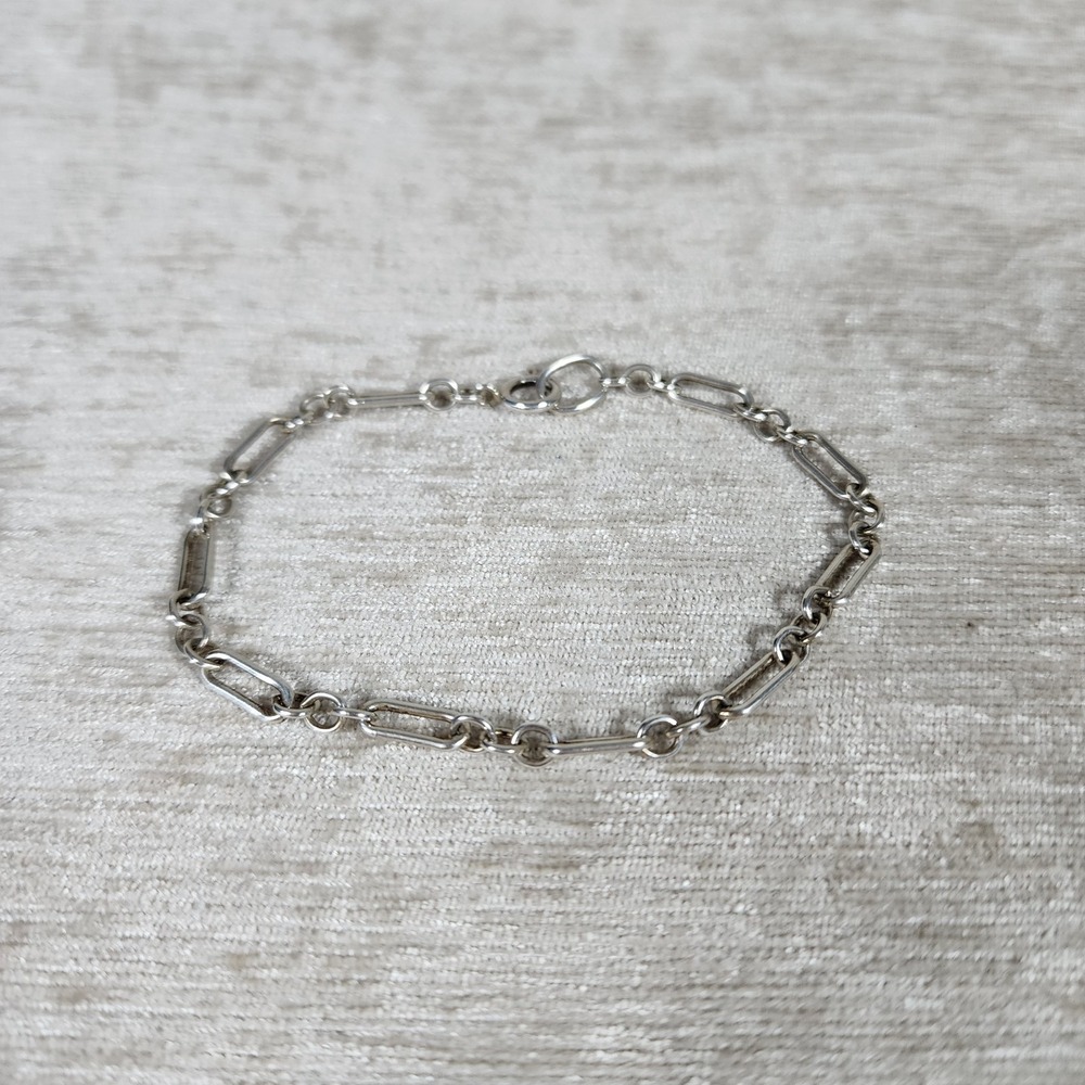 Vintage Sterling Silver 925 Chain Bracelet 7" 4grams
